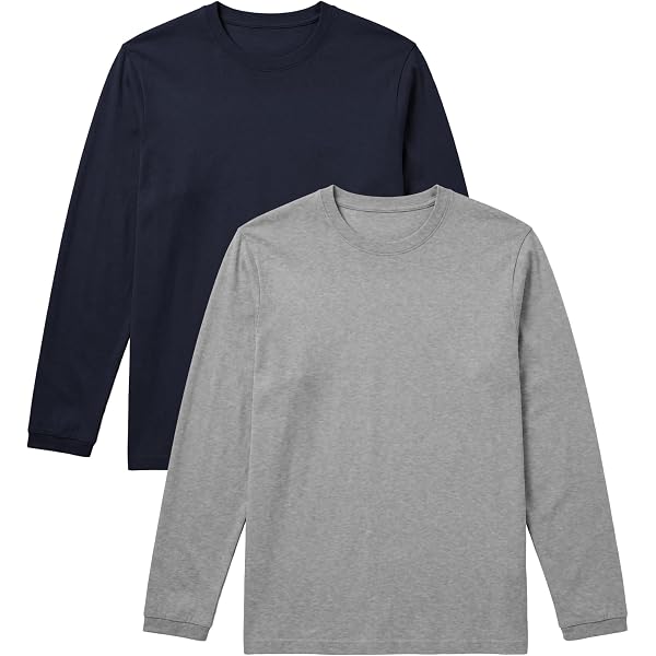 EVERYDAY TEES Men's Heavy Cotton Long Sleeve Shirt (Pack of 10